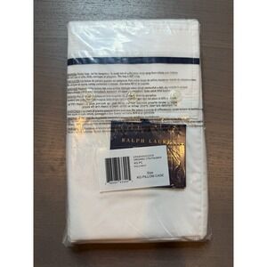 Ralph Lauren Organic Cotton Palmer Pillow case King Polo Navy NWT